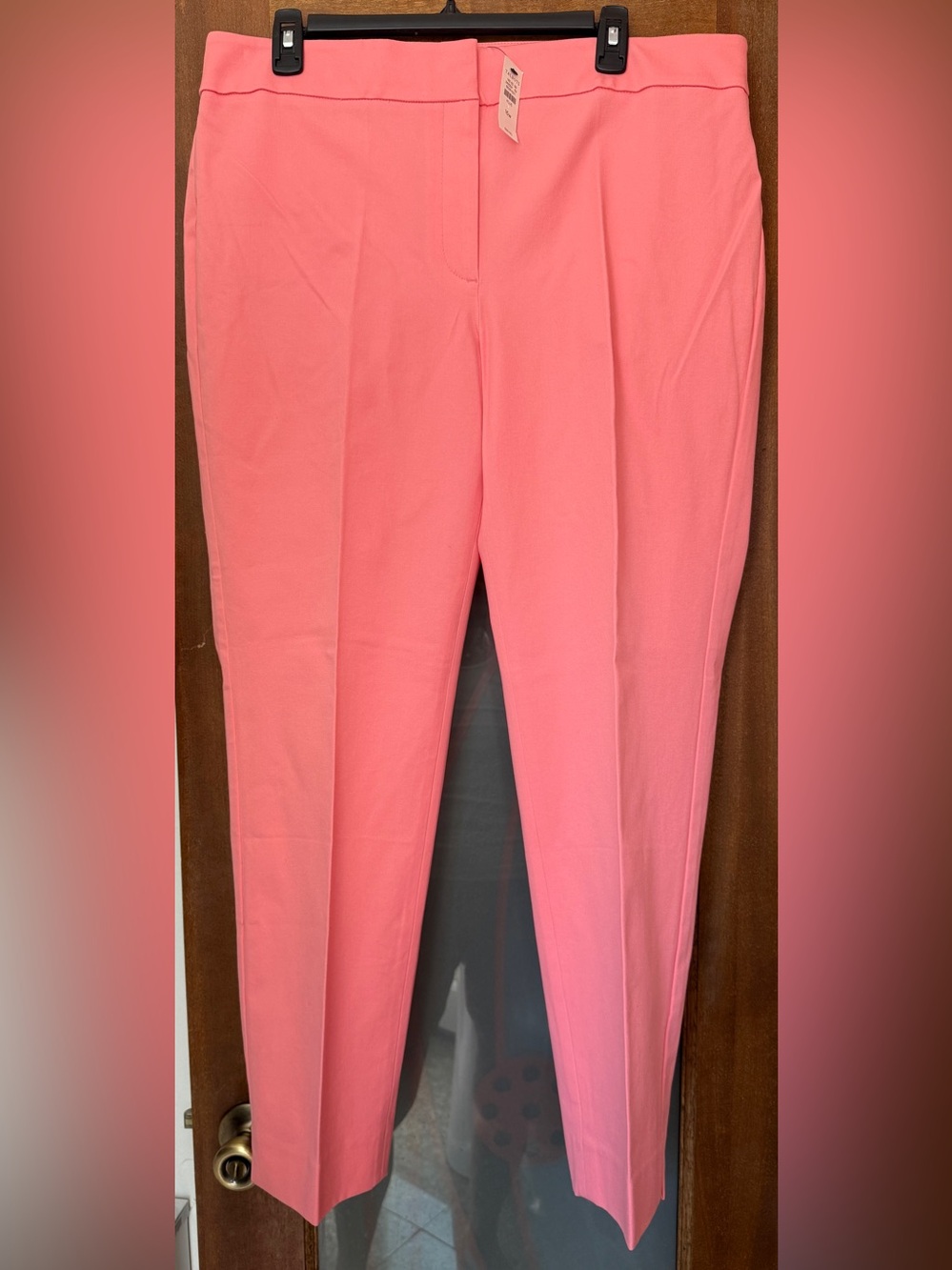 Talbots Plus Woman’s Chatham Ankle Peach/Salmon Elastic Waist Pant- 16w